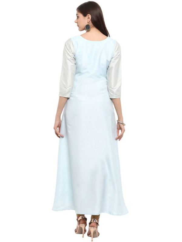 Sky Blue Printed Crepe Kurti – Effortless Elegance for Every Occasion - Image 3