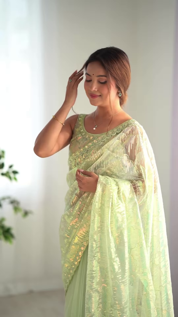 Graceful in Green – Ethereal Elegance Redefined
