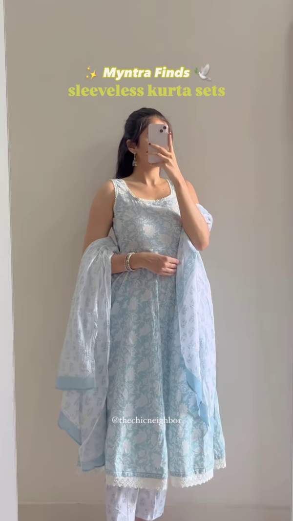 🌸✨ Breezy & Chic Sleeveless Kurta Sets ✨🌸 - Image 2