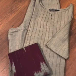 Light Greyish Brown Kurti Set – A Subtle and Stylish Choice for Every Occasion