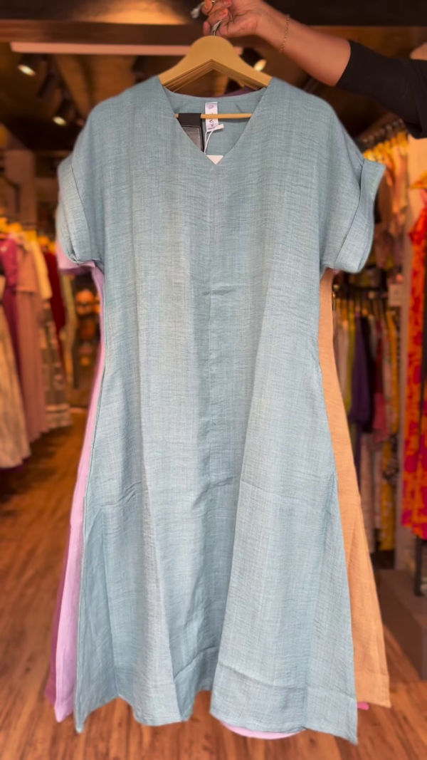 Minimalist Vibe Cotton A-Line Dress – Stay Cool, Look Effortless 🌿