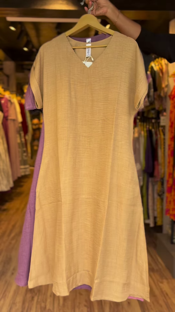 Minimalist Vibe Cotton A-Line Dress – Stay Cool, Look Effortless 🌿 - Image 5