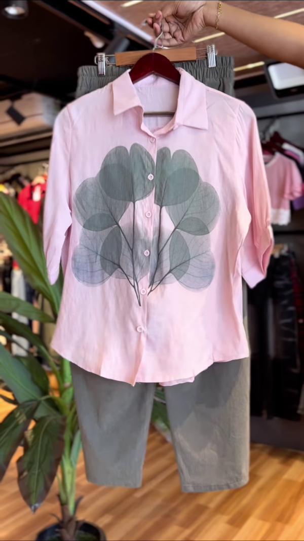 Botanic Breeze – Nature-Inspired Shirt & Shorts Coord