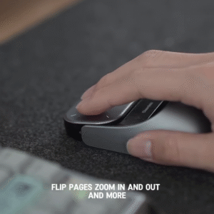 Ergonomic Wireless Mouse with Touch Scroll and Customizable Gestures