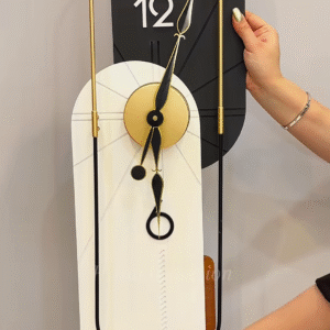 Modern Black and Gold Decorative Wall Clock